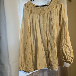 Blouse (Tan, mustard, yellow)